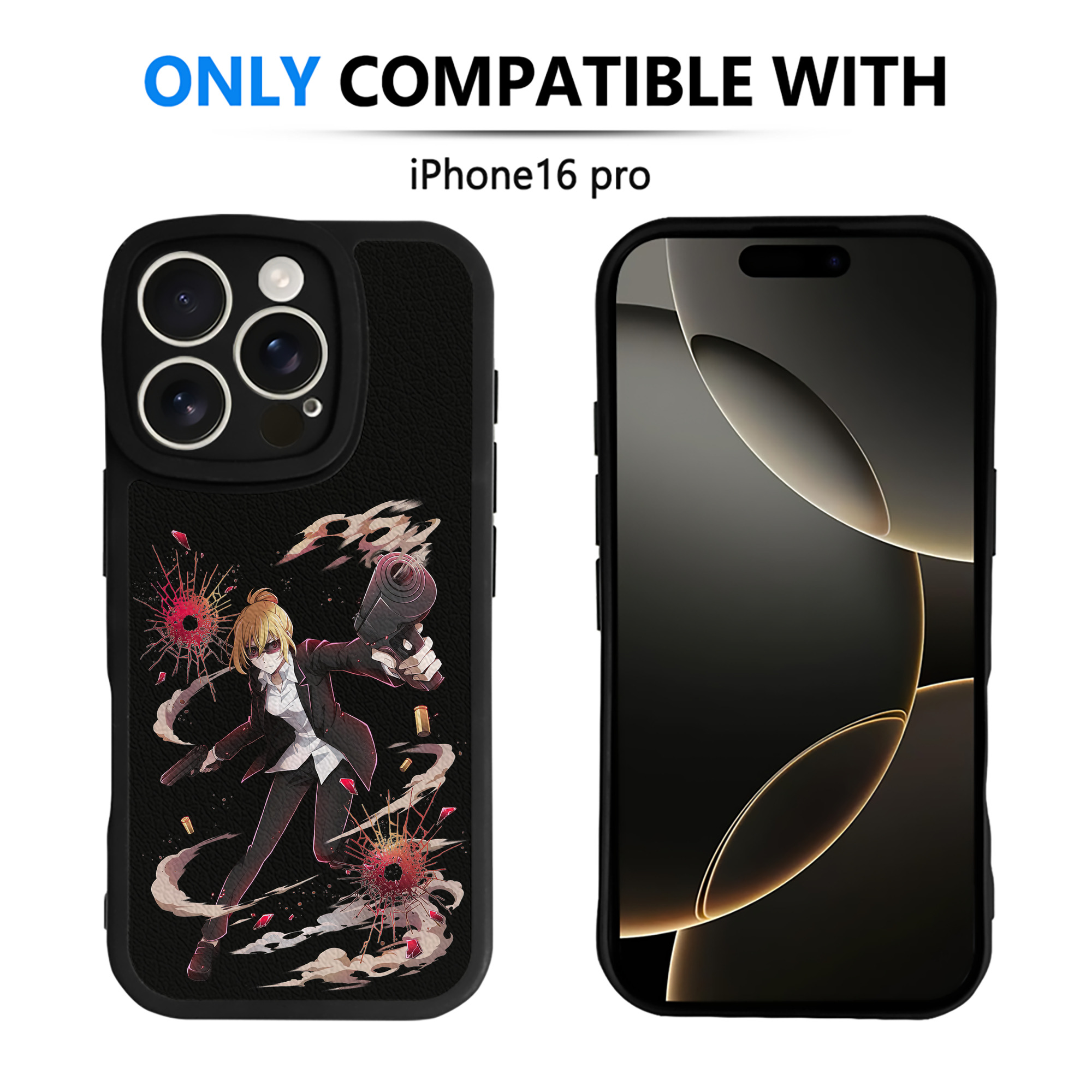 （画像用） 文豪ストレイドッグス Bungo Stray Dogs 【iPhone 16シリーズ対応】シリコンスマホケース（レザー調） 材質：シリコン